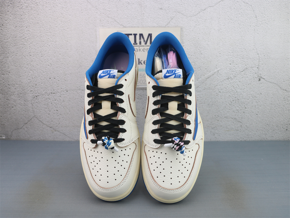 LJR Batch Fragment x Travis Scott x Air Jordan 1 Low Sail Military Blue DM7866 104